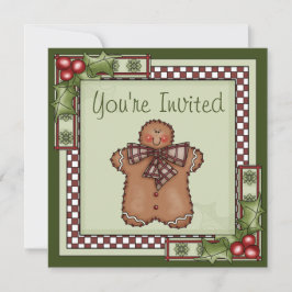 Convites Festa de Natal do Homem de Gingermore