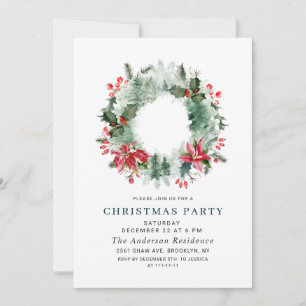Convites Festa de Natal do Landscape Wreath Holiday House
