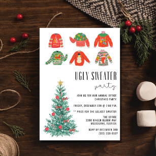 Convites Festa de Natal do Office Ugly Sweater