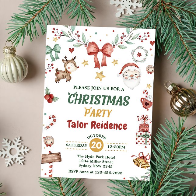 Convites Festa de Natal do Papai Noel (Criador carregado)