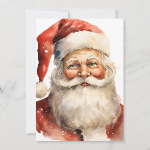 Convites Festa de Natal do Papai Noel Retrô com texto no ve