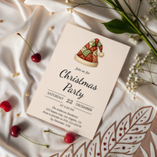 Convites Festa de Natal do Papai Noel Russo Patchwork