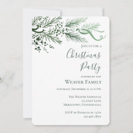Convites Festa de Natal do Pinheiro Desenhado pela Mão Mode