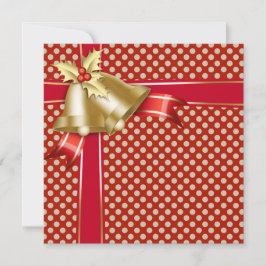 Convites Festa de Natal do Ponto Dourado Vermelho