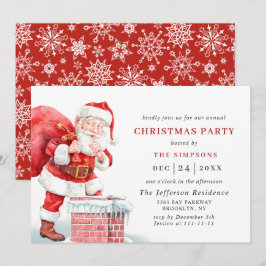 Convites Festa de Natal do Retro Papai Noel