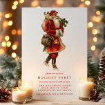 Convites Festa de Natal do Vintage Old World Santa Claus<br><div class="desc">Vintage Vidage,  Vídeo do Velho Mundo Feriado do Pai Natal. Este belo design apresenta Papais noeis retrorreflectores fazendo um casaco. Personalize este design de feriado personalizado com os detalhes do seu próprio partido. Perfeito para um janto de Natal da família ou para uma festa de feriado corporativo!</div>