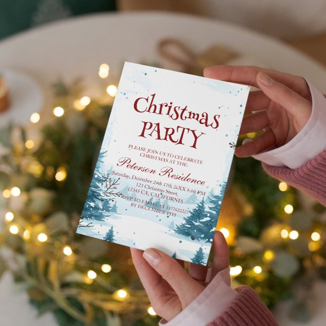 Convites Festa de Natal do Winter Snow Scenery (Criador carregado)