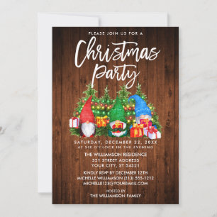 Convites Festa de Natal dos Gnomos Russos da Água