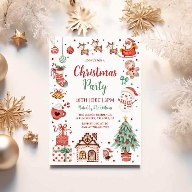 Convites Festa de Natal dos Miúdos Fofos (Criador carregado)