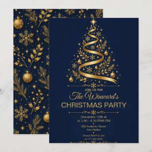 Convites Festa de Natal Dourada da Marinha