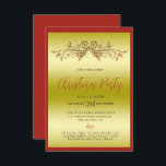Convites Festa de Natal Dourada e Vermelha Elegante<br><div class="desc">Convite de festas de Natal elegante, moderno, vermelho e dourado, adequado para eventos familiares ou empresariais. Convidado fácil e sofisticado para as férias de Natal. Todo texto, fonte e cor da fonte são totalmente personalizáveis para atender às suas necessidades. Se você quiser ajudar a personalizar ou quiser fazer a correspondência...</div>