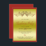 Convites Festa de Natal Dourada e Vermelha Elegante<br><div class="desc">Convite de festas de Natal elegante, moderno, vermelho e dourado, adequado para eventos familiares ou empresariais. Convidado fácil e sofisticado para as férias de Natal. Todo texto, fonte e cor da fonte são totalmente personalizáveis para atender às suas necessidades. Se você quiser ajudar a personalizar ou quiser fazer a correspondência...</div>