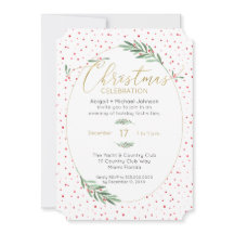 Festa de Natal Dourada Vermelha Verde de inverno