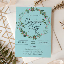 Festa de Natal Elegante Blue Wreath