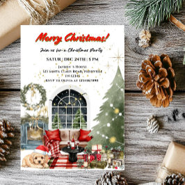Convites Festa de Natal Elegante Férias de Natal
