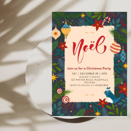 Convites Festa de Natal Elegante - Férias Festivas