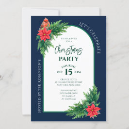 Convites Festa de Natal Elegante Holiday Greenery