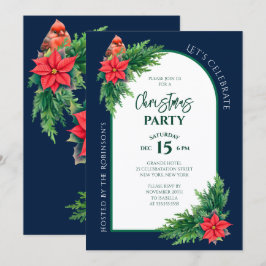 Convites Festa de Natal Elegante Holiday Greenery
