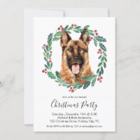 Festa de Natal Elegante para Cachorros german shep