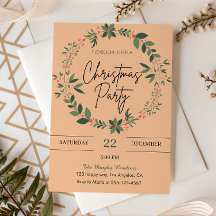 Festa de Natal Elegante Peach Wreath