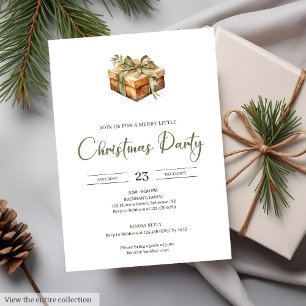 Convites Festa de Natal em aquarela terrosa aconchegante vi