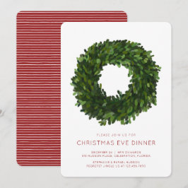 Convites Festa de Natal em Boxwood Wreath
