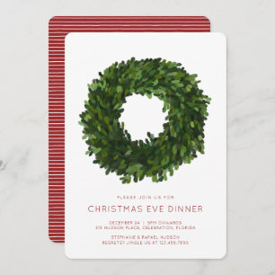 Convites Festa de Natal em Boxwood Wreath