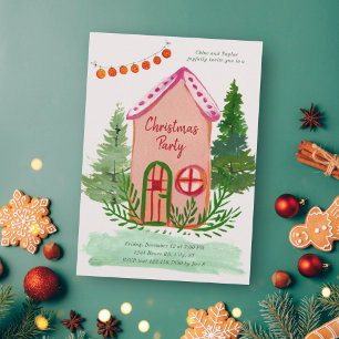 Convites Festa de Natal em Casa Fofo da Família