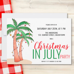 Convites Festa de Natal em Julho de Verão