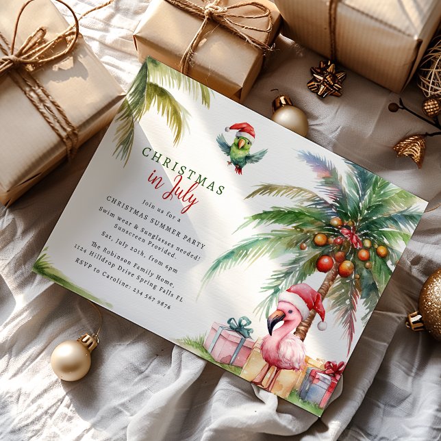 Convites Festa de Natal em Julho de Verão (Criador carregado)