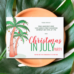 Convites Festa de Natal em Julho de Verão