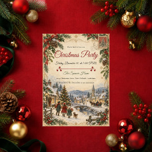 Convites Festa de Natal em Vila Vitoriana Antiga