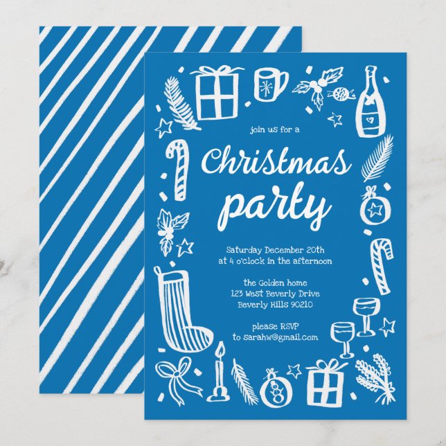 Convites Festa de Natal em Whimssic - Personalizada (Frente/Verso)