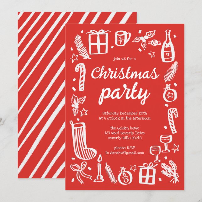 Convites Festa de Natal em Whimssic - Personalizada (Frente/Verso)