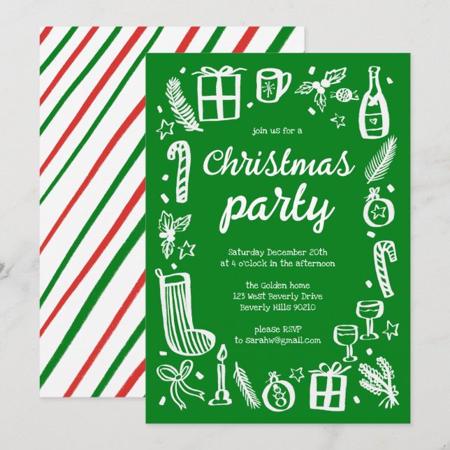 Convites Festa de Natal em Whimssic - Personalizada (Frente/Verso)