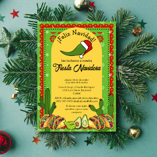 Convites Festa de Natal Espanhola Navideña Pimenta Jalapeño