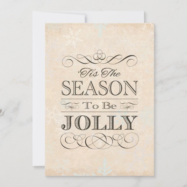 Convites Festa de Natal Esta é a estação para ser Jolly (Frente)