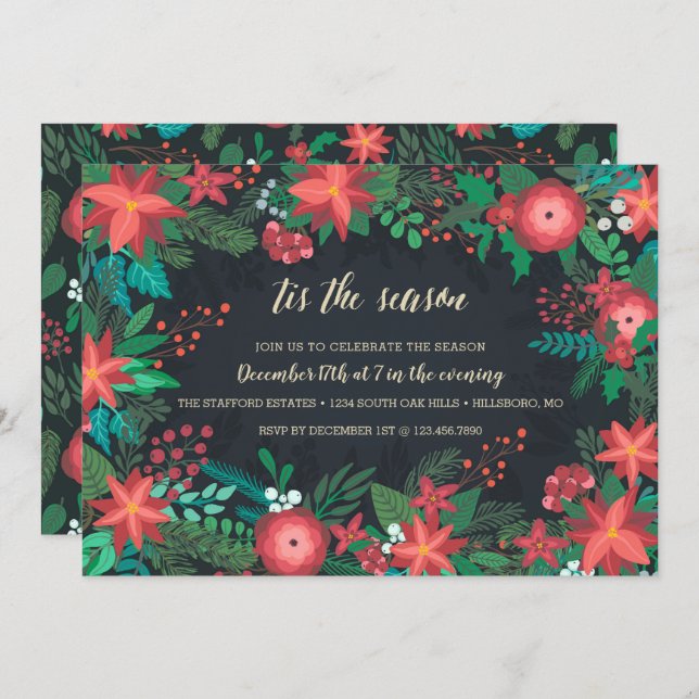 Convites Festa de Natal Esta é a Festa de Férias da Época (Frente/Verso)