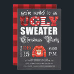 Convites Festa de Natal Feia, Festa de Natal, Chalkboard Re<br><div class="desc">Festa de Natal Feia,  design de Convite Vermelho de Chalkboard. Mais produtos similares podem ser encontrados em Convites de festas de Natal. Se tiver alguma dúvida,  sinta-se à vontade para me contactar.</div>