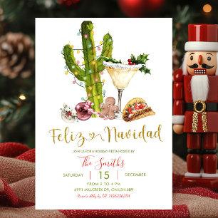 Convites Festa de Natal Feliz Navidad Mexicana