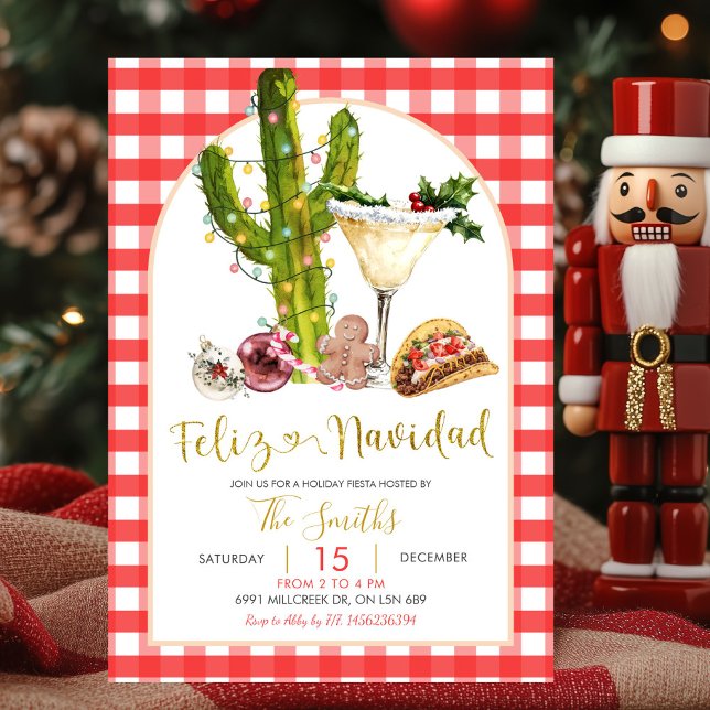 Convites Festa de Natal Feliz Navidad Mexicana de Ginga Ver (Criador carregado)