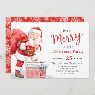 Convites Festa de Natal Feliz Papai Noel