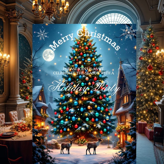 Convites Festa de Natal Festa de Natal Reenas de inverno Ne (Criador carregado)