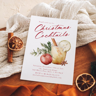 Convites Festa de Natal Festivo de Cocktails Feriado