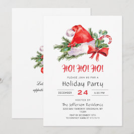 Convites Festa de Natal Festivo do Papai Noel Hat Holiday