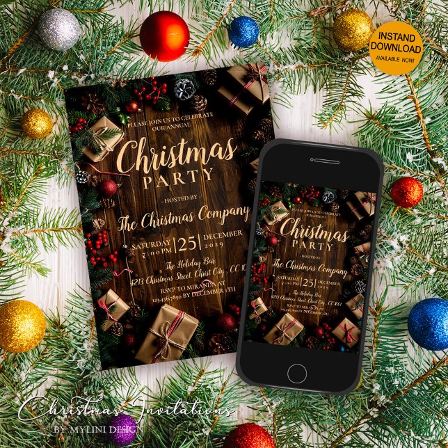 Convites Festa de Natal Festivo Russo (Criador carregado)