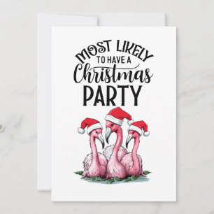 Convites Festa de Natal Flamingo