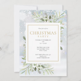 Convites Festa de Natal Flocos de Neve