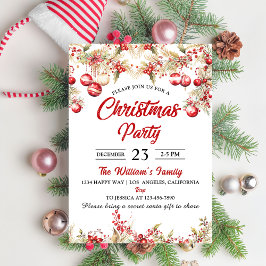 Convites Festa de Natal Floral