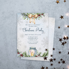 Convites Festa de Natal Frosty Snowly Winter